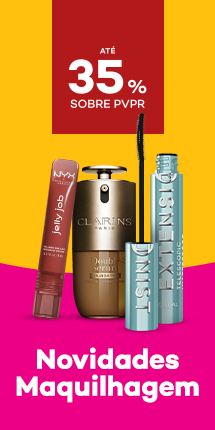 Novidades de maquilhagem com destaque promocional de at&eacute; 35% sobre pre&ccedil;o de Venda ao P&uacute;blico Recomendado